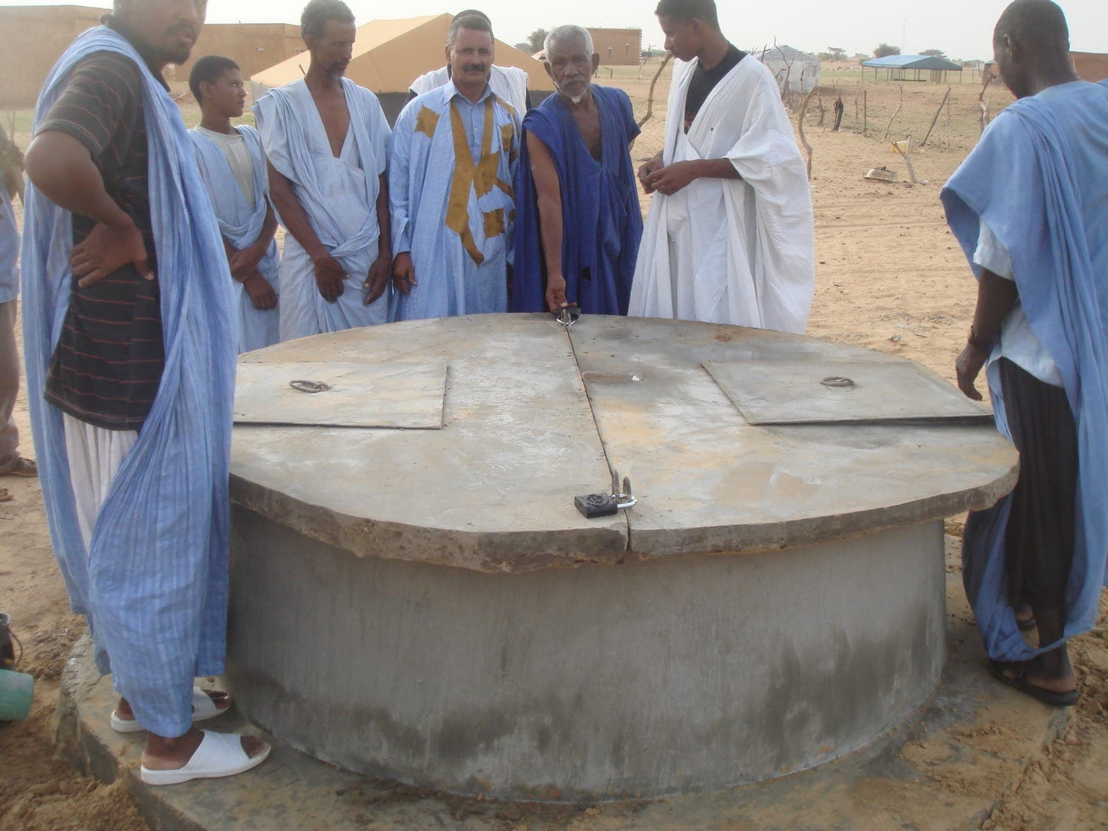 Puits d'eau en zone de pâturage