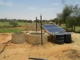Alimentation d'un puits par énergie solaire